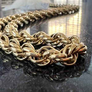 Vintage Gold 8mm, 32" inch, Thick and Heavy Rope Chain. For Women or Men